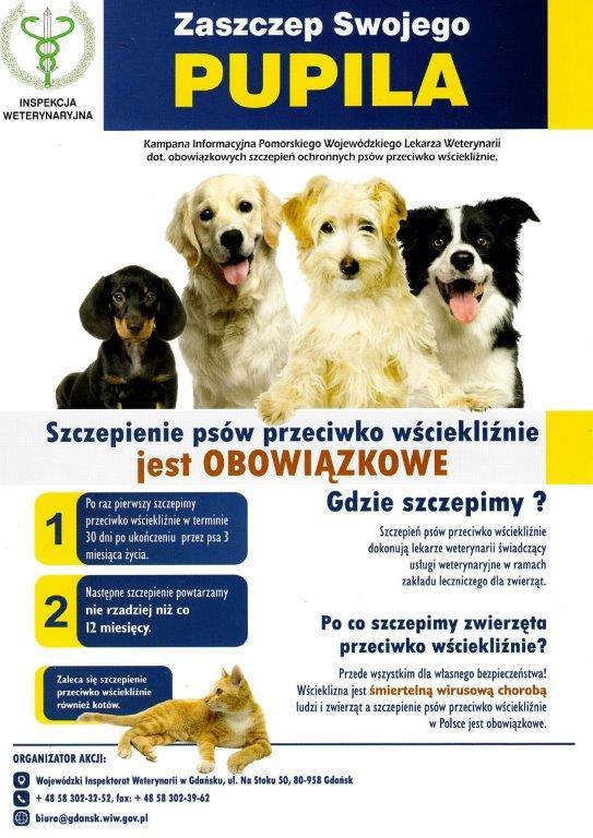 Plakat zaszczep swojego pupila