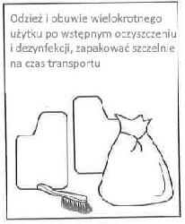 Odzież i obuwie spakować szczelnie na czas transportu