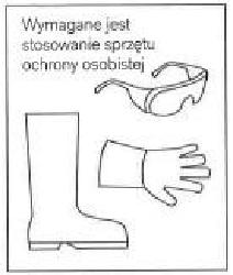 Wymagane jest stosowanie sprzętu ochrony osobistej