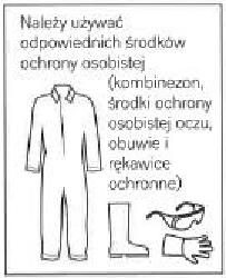 Należy używać odpowiednych środk&oacute;w ochrony osobistej