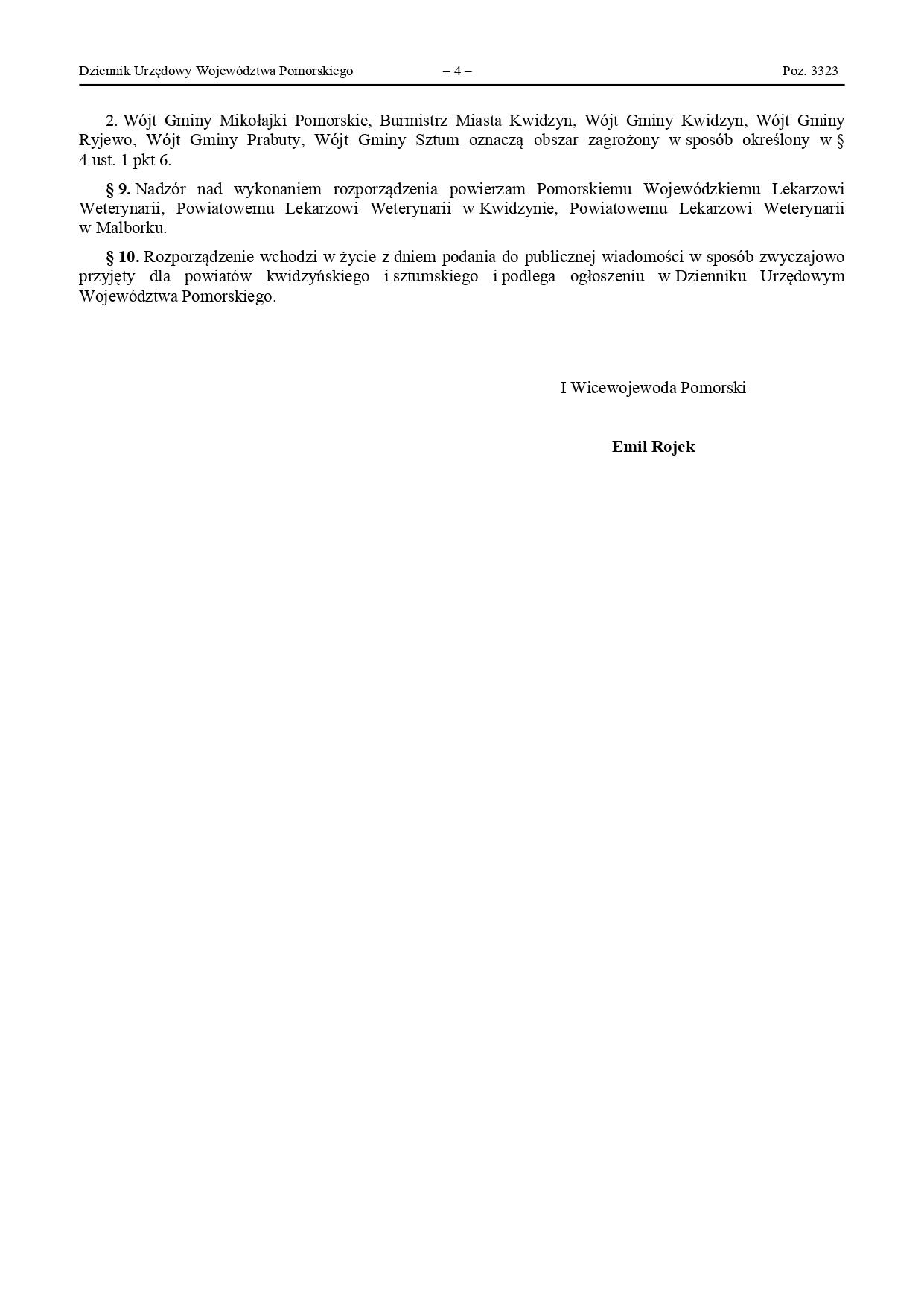 Rozporządzenie Wojewody Pomorskiego ws zwalczania ASF 4