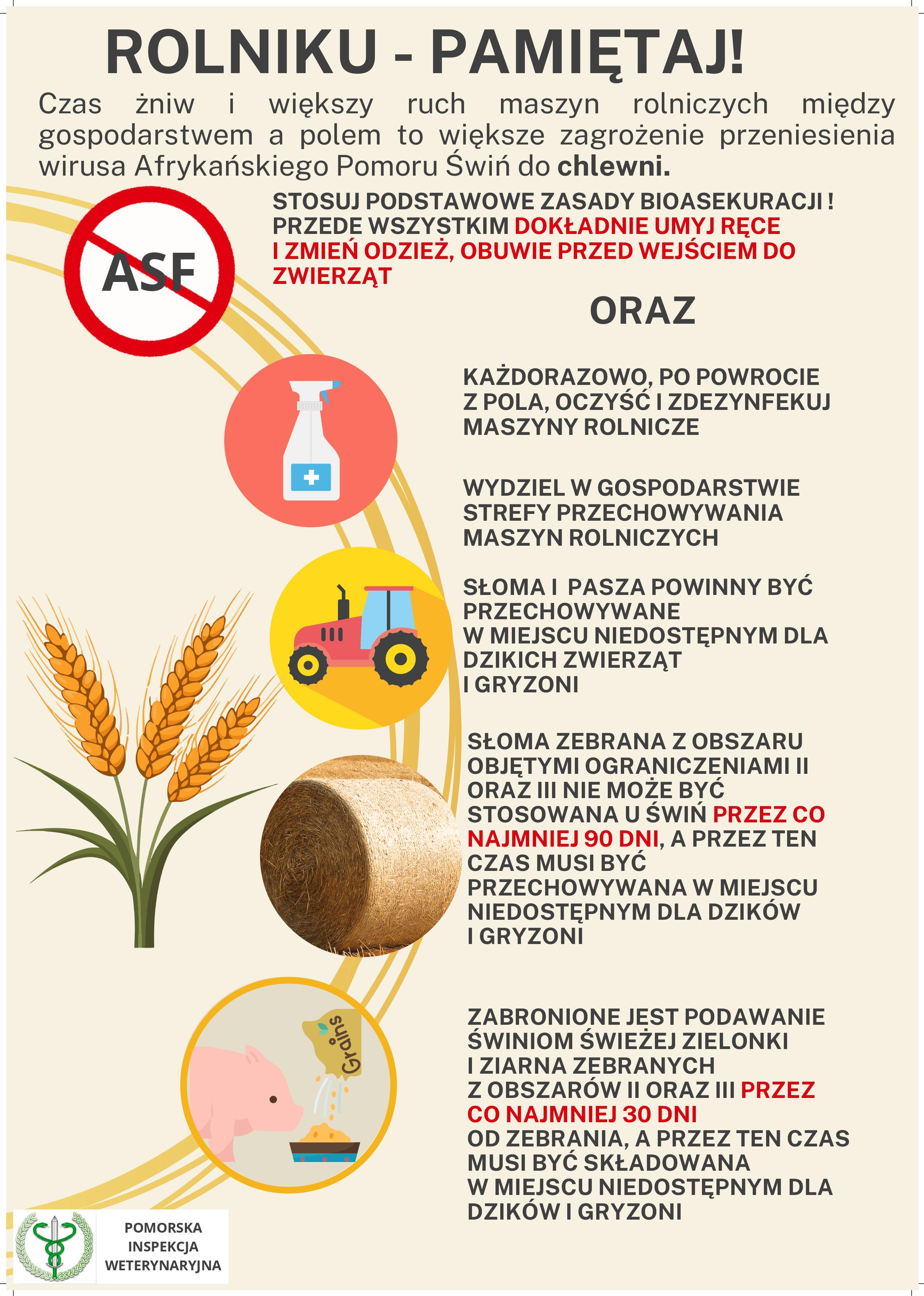 PLakat ASF - żniwa