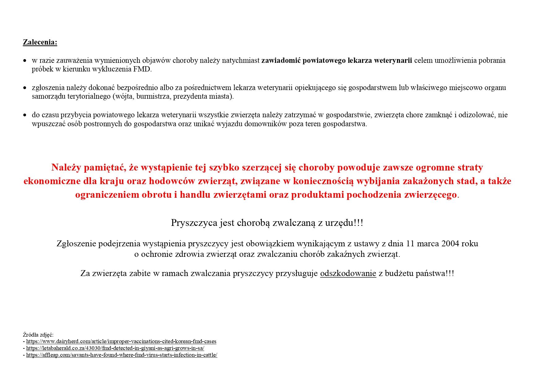 Ulotka - pryszczyca cz. 2