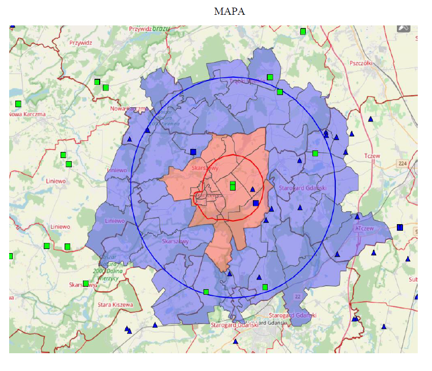 załącznik do Rozporządzenia Wojewody Pomorskiego - mapa obszar&oacute;w